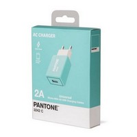 photo Mains Charger with USB Port - 2A - Fast Charge - Cyan Blue 3